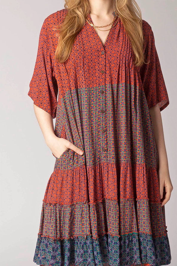 Laxmi Button Dress