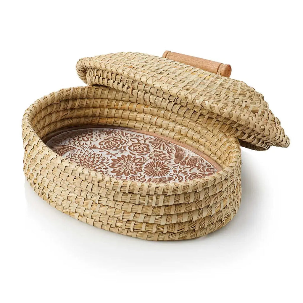 Lidded Butterfly Garden Breadwarmer
