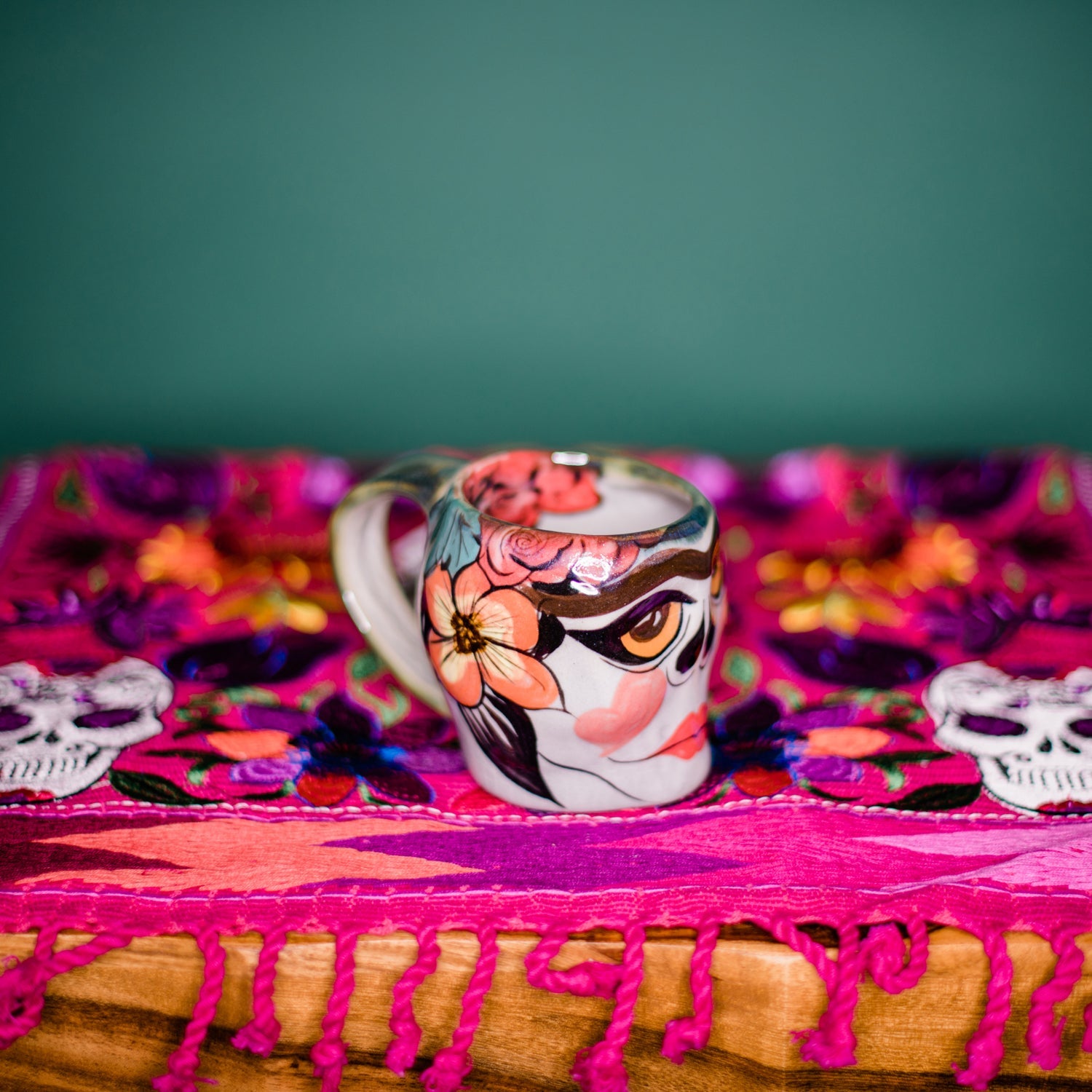 Catrina Sugar Skull Skeleton Mug