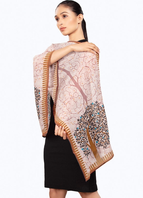 Upcycled Cotton Tree of Life Scarf