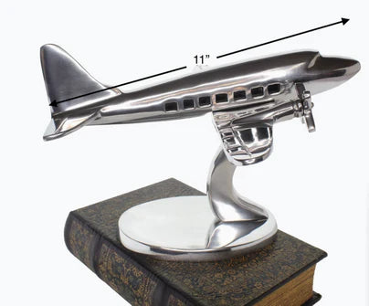 Vintage-Style Airplane Desk Decor Metal