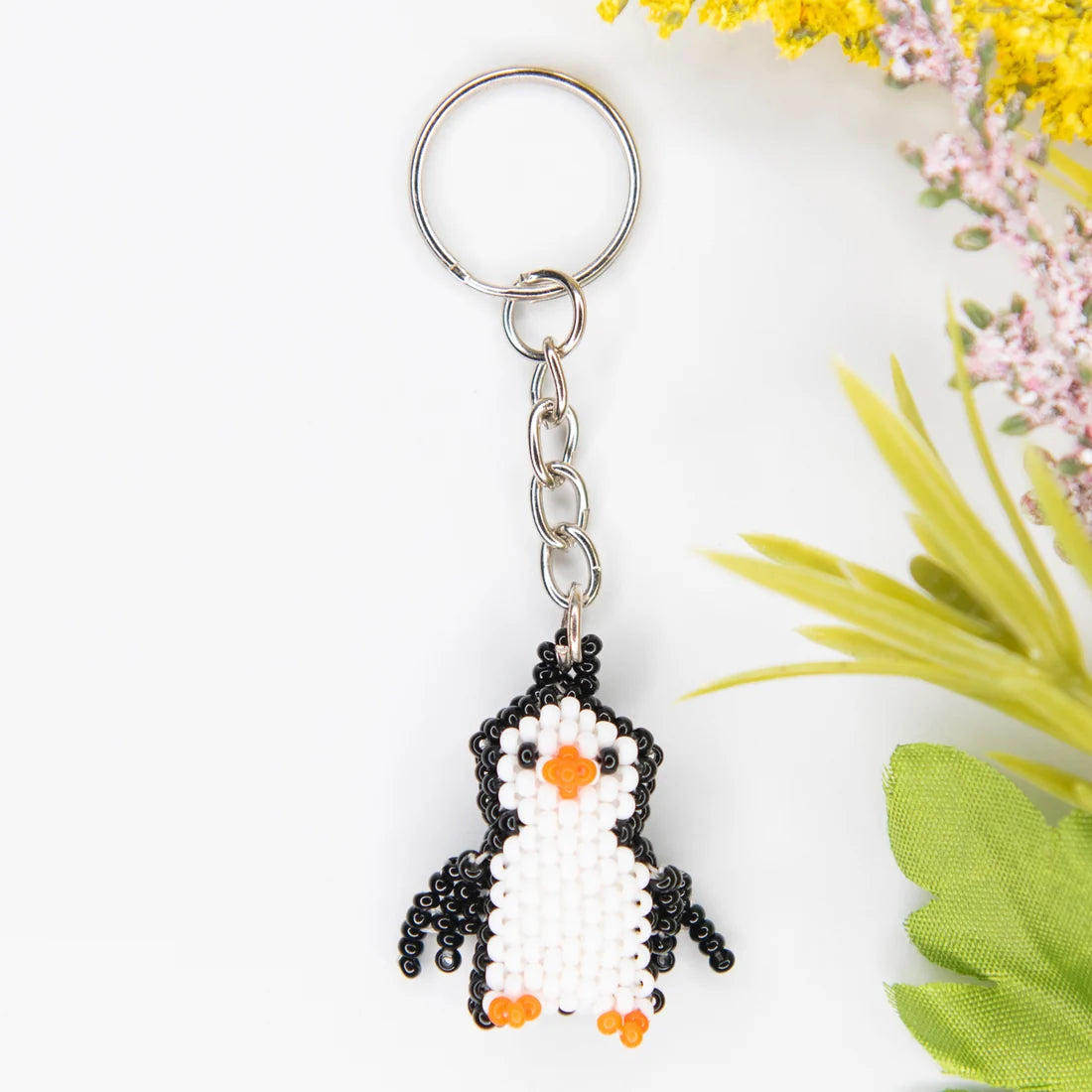 Beaded Penguin Keychain
