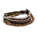 Aadi Wood, Leather, & Jute Unisex Bracelet