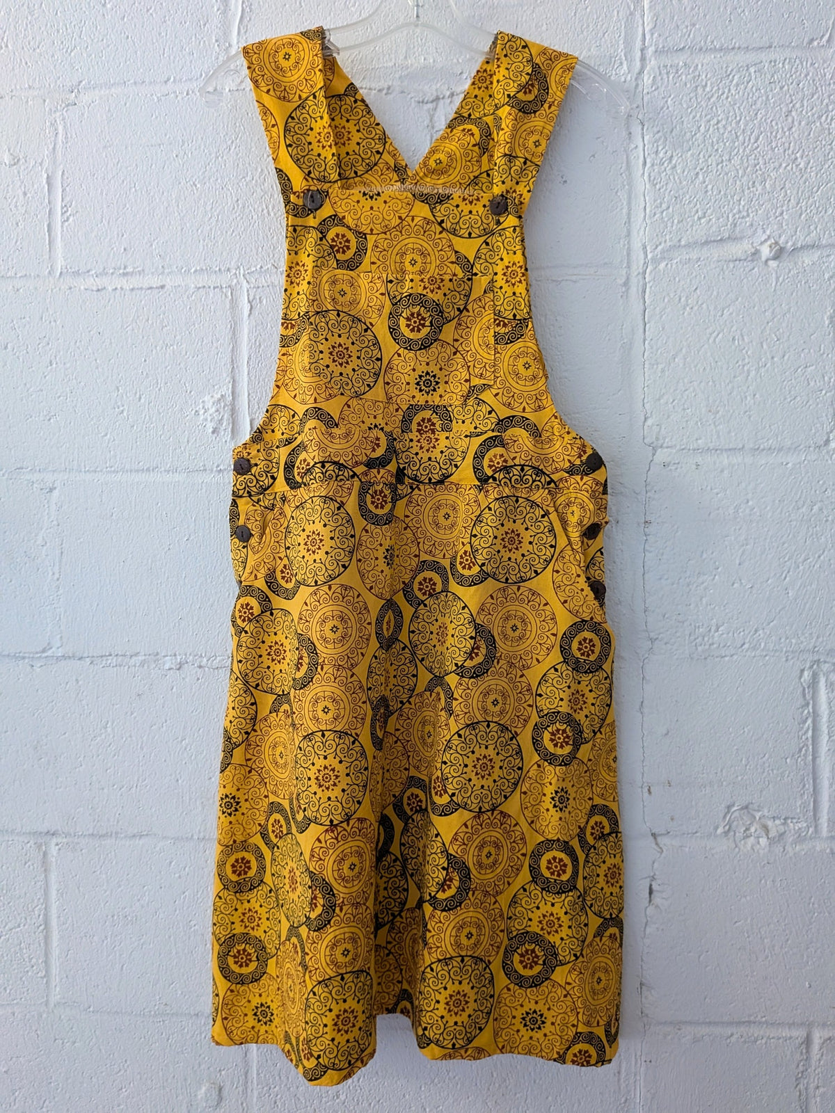 Screenprinted Cotton Overall Dress