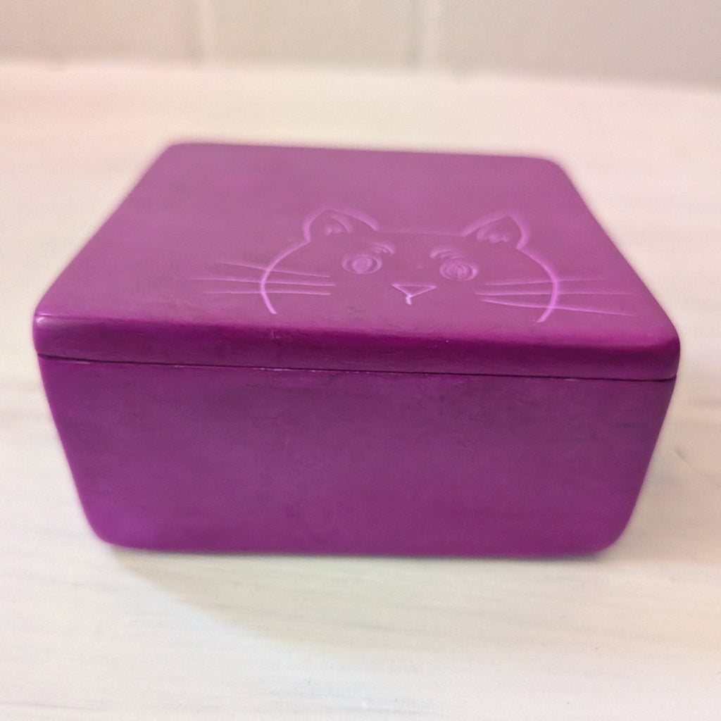 Pink Cat Trinket Box