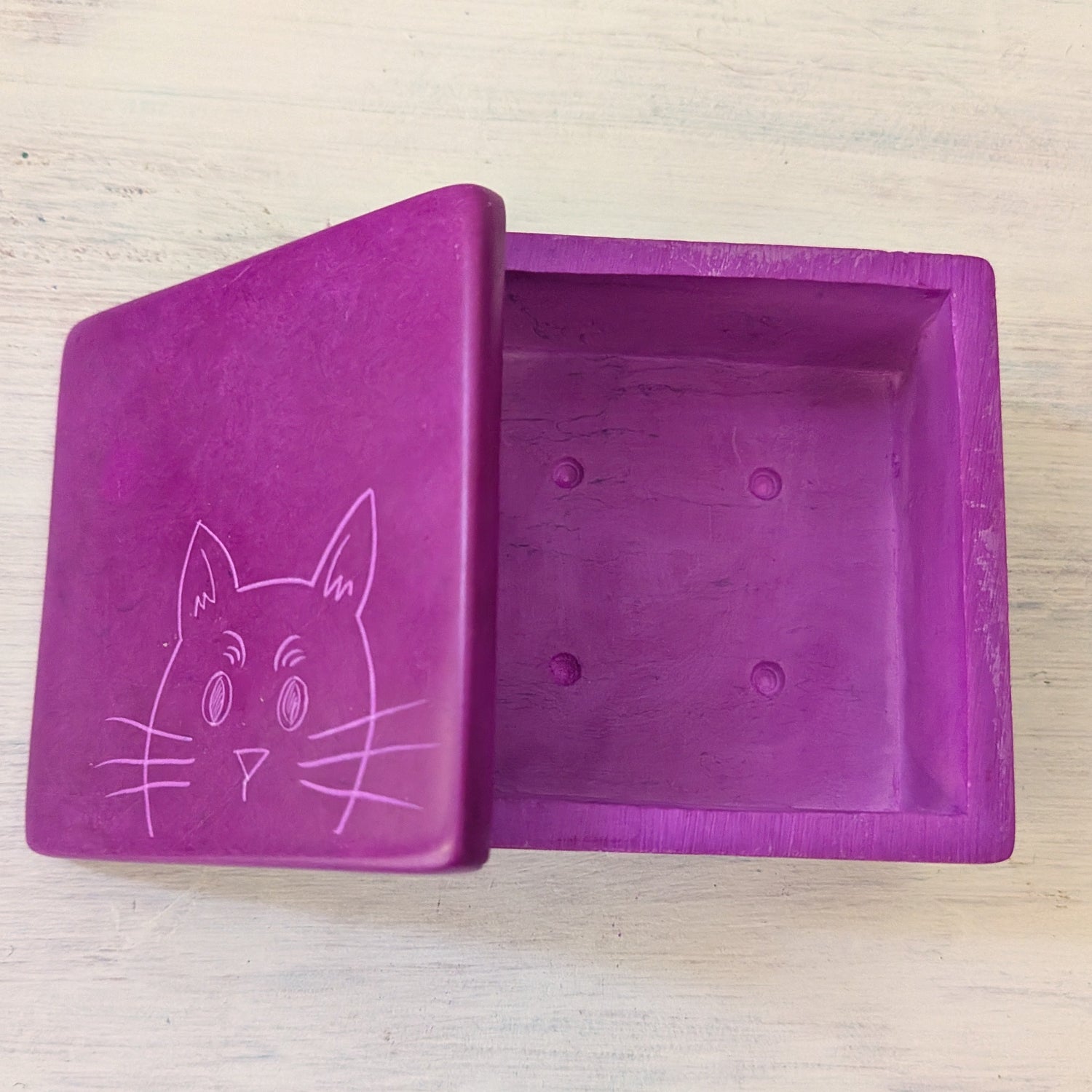 Pink Cat Trinket Box