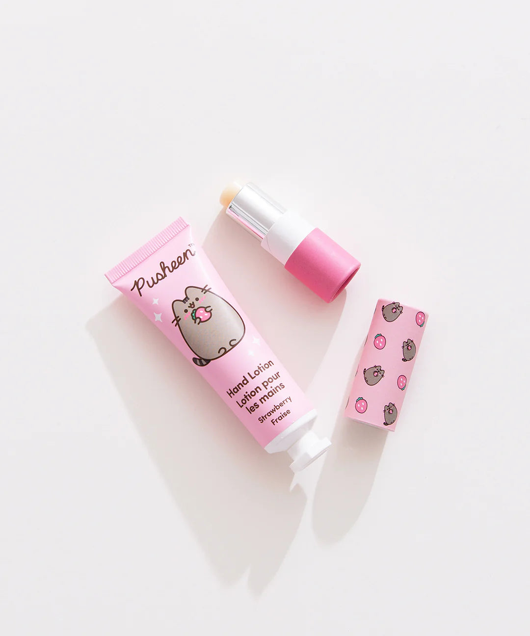 Pusheen Strawberry Lip Balm & Hand Lotion Set