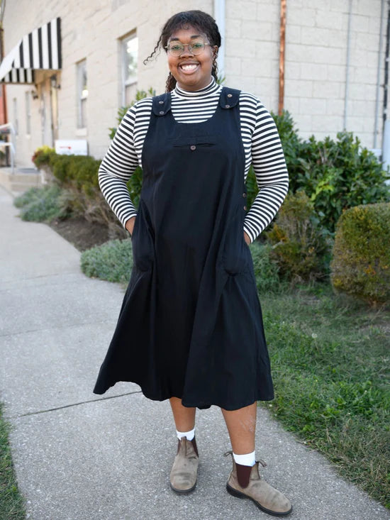 Cotton Overall Pocket Dress