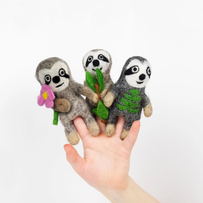 Sloth Felt Finger Puppet