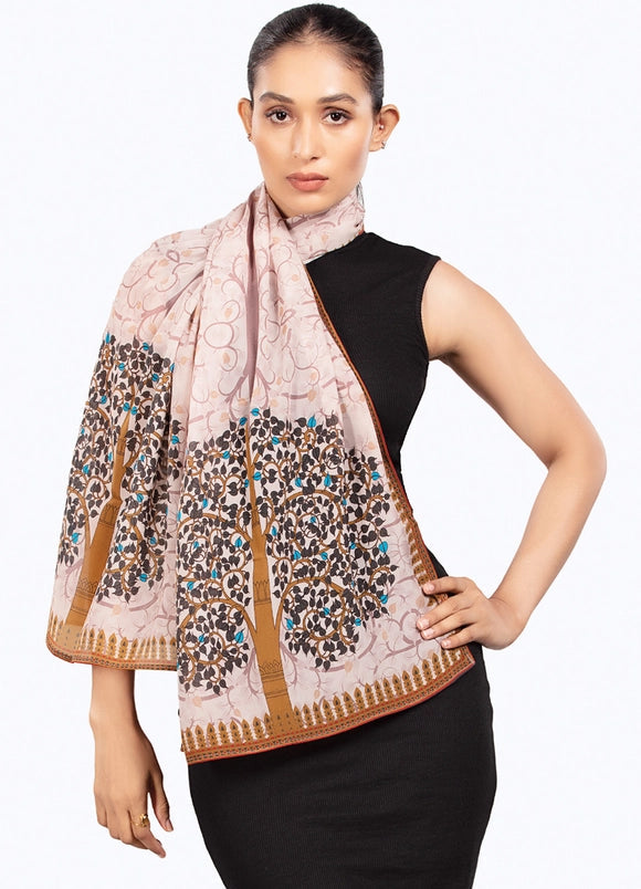 Upcycled Cotton Tree of Life Scarf